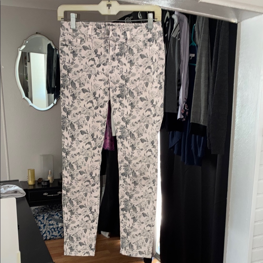 J Brand Monochrome Floral Pants